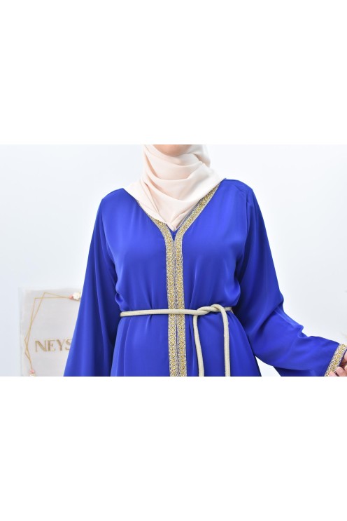 Longue Abaya et fluide à strass idéale pour les fêtes et le quotidien