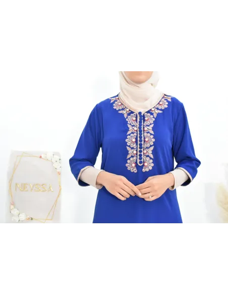 Gandoura tradition style moroccan frieze abaya aïd el fitr aïd adha