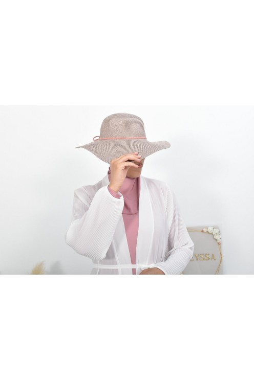 Kimono long léger mastour d'été pour femme voilée manches plissées