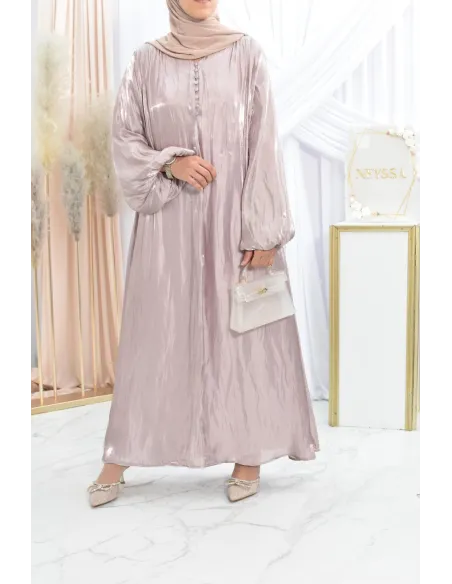 Langes Kleid aus Organza für Eid-Feierlichkeiten oder Hochzeiten. 