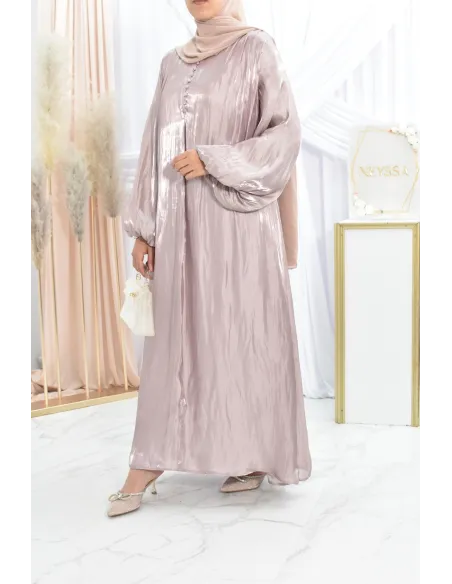 Langes Kleid aus Organza für Eid-Feierlichkeiten oder Hochzeiten. 