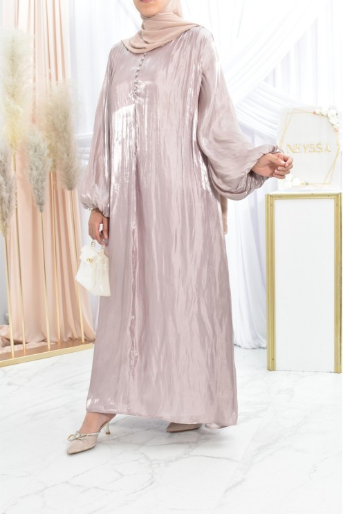 Langes Kleid aus Organza für Eid-Feierlichkeiten oder Hochzeiten. 