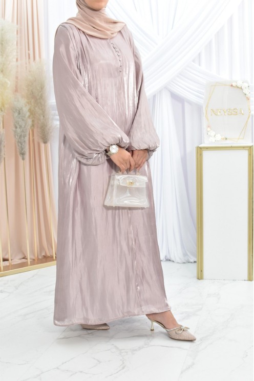 Langes Kleid aus Organza für Eid-Feierlichkeiten oder Hochzeiten. 