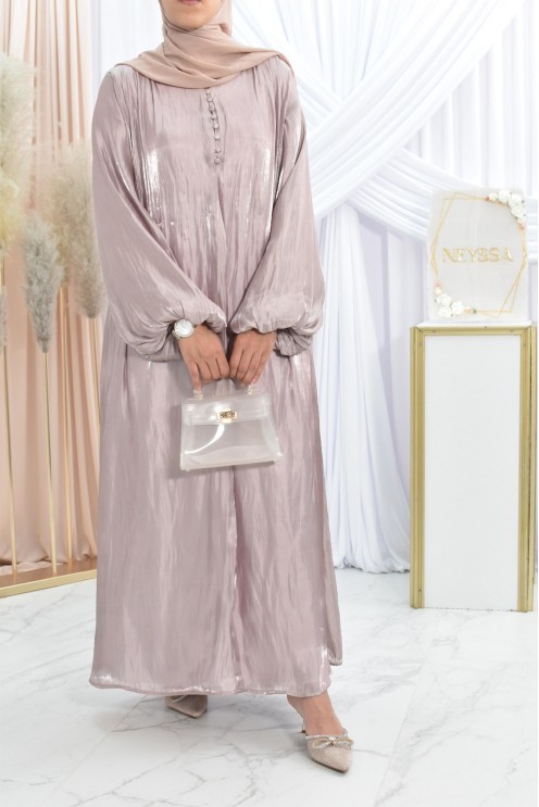 Langes Kleid aus Organza für Eid-Feierlichkeiten oder Hochzeiten. 