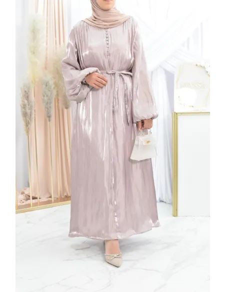 Langes Kleid aus Organza für Eid-Feierlichkeiten oder Hochzeiten. 