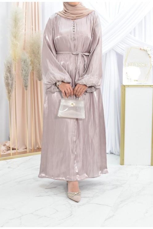 Langes Kleid aus Organza für Eid-Feierlichkeiten oder Hochzeiten. 