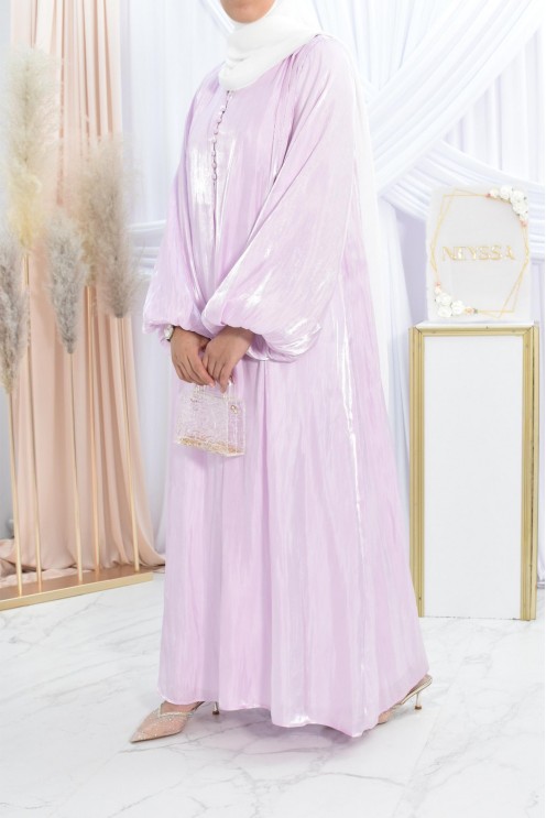 Langes Kleid aus Organza für Eid-Feierlichkeiten oder Hochzeiten. 