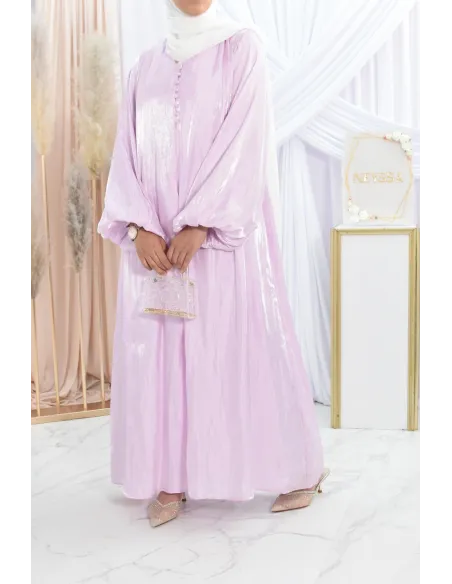 Langes Kleid aus Organza für Eid-Feierlichkeiten oder Hochzeiten. 