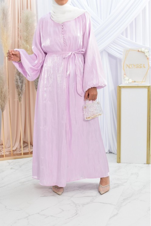 Langes Kleid aus Organza für Eid-Feierlichkeiten oder Hochzeiten. 