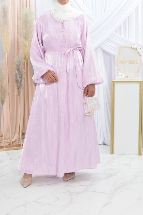 Langes Kleid aus Organza für Eid-Feierlichkeiten oder Hochzeiten. 