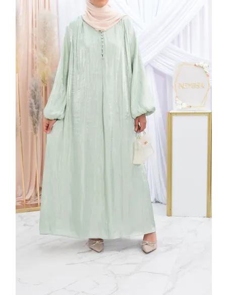 Longue robe en organza pour festivité Aïd ou mariage. 