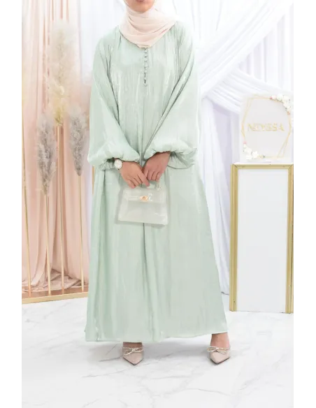 Longue robe en organza pour festivité Aïd ou mariage. 