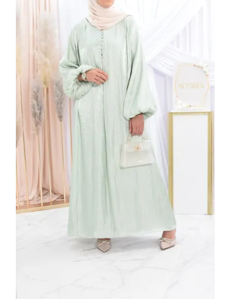 Longue robe en organza pour festivité Aïd ou mariage. 