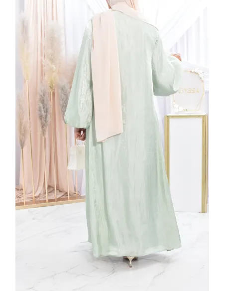 Longue robe en organza pour festivité Aïd ou mariage. 