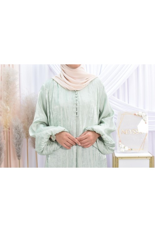 Longue robe en organza pour festivité Aïd ou mariage. 