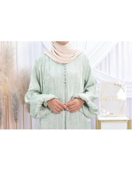 Longue robe en organza pour festivité Aïd ou mariage. 