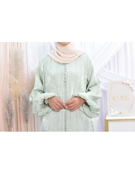 Longue robe en organza pour festivité Aïd ou mariage. 