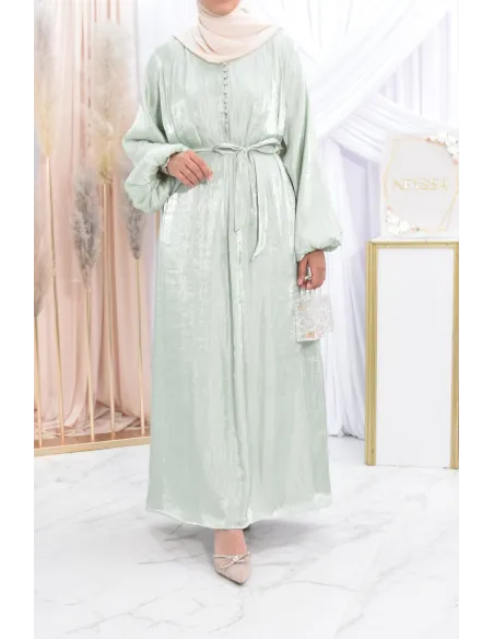Longue robe en organza pour festivité Aïd ou mariage. 