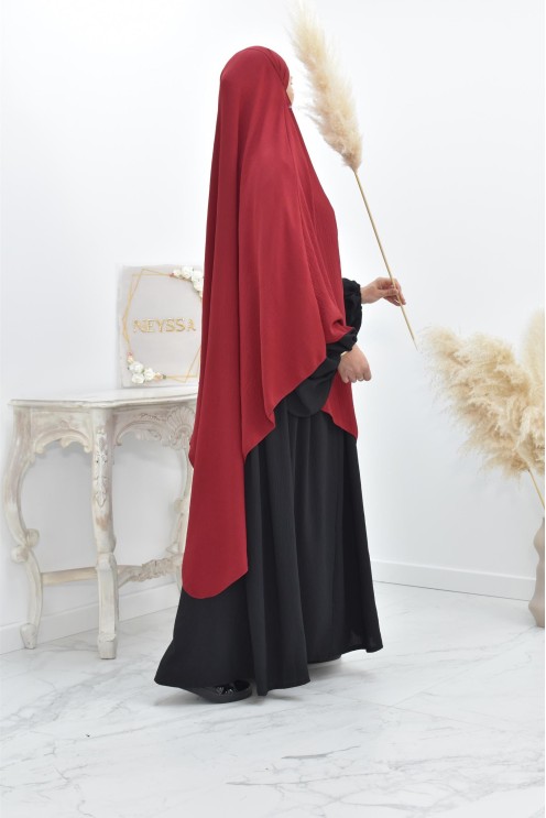 Long khimar pointu pour femme musulmane hijab légiféré