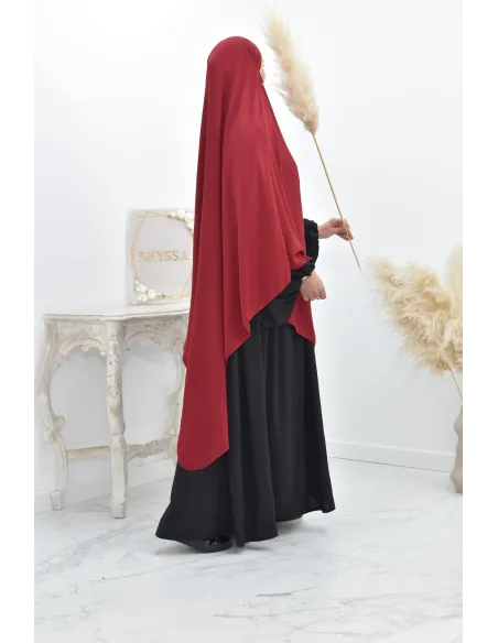 Long khimar pointu pour femme musulmane hijab légiféré