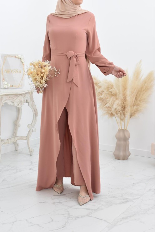 Combinaison femme modest Neyssa avec palazzo pour femme voilée chic.