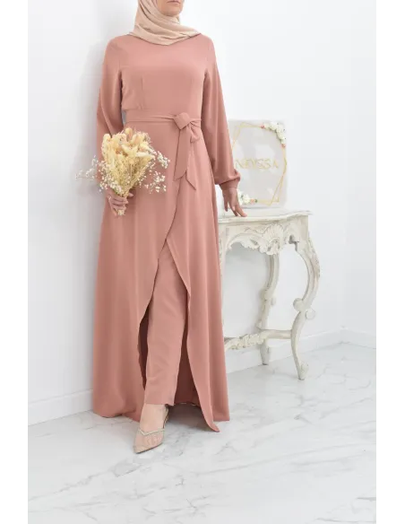Combinaison femme modest Neyssa avec palazzo pour femme voilée chic.