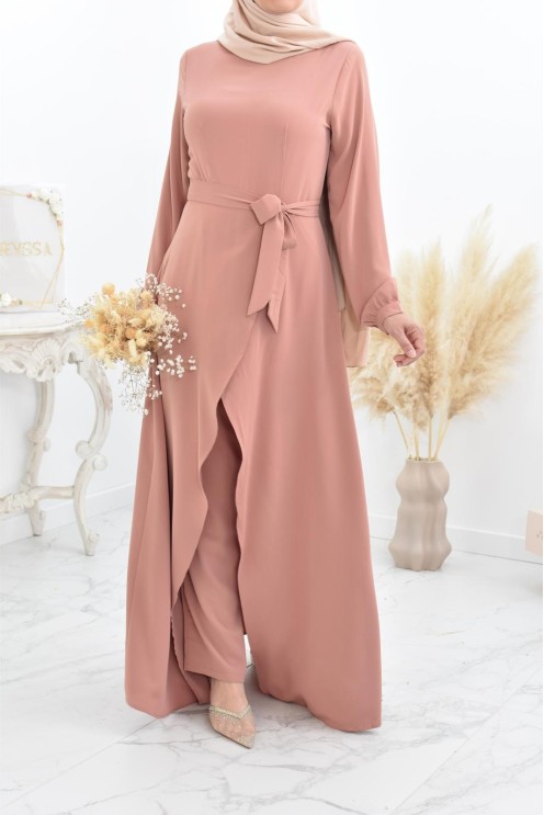Combinaison femme modest Neyssa avec palazzo pour femme voilée chic.