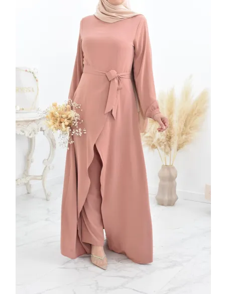 Combinaison femme modest Neyssa avec palazzo pour femme voilée chic.