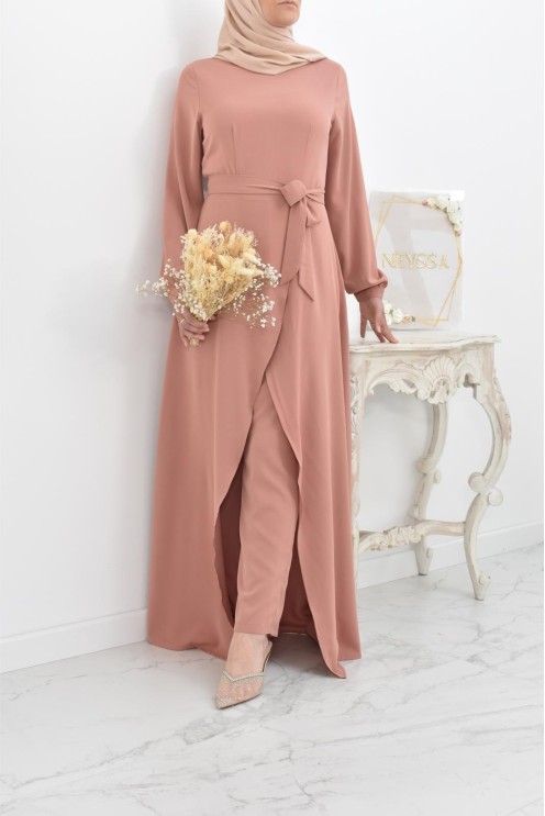 Combinaison femme modest Neyssa avec palazzo pour femme voilée chic.