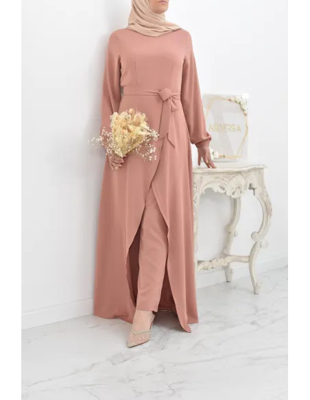 Combinaison femme modest Neyssa avec palazzo pour femme voilée chic.