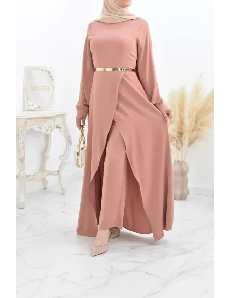 Combinaison femme modest Neyssa avec palazzo pour femme voilée chic.