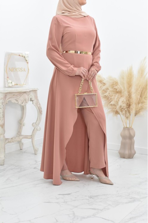 Combinaison femme modest Neyssa avec palazzo pour femme voilée chic.