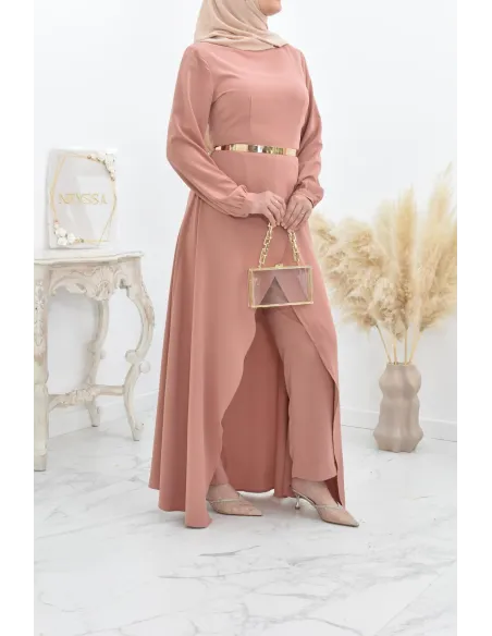 Combinaison femme modest Neyssa avec palazzo pour femme voilée chic.