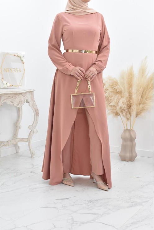 Combinaison femme modest Neyssa avec palazzo pour femme voilée chic.