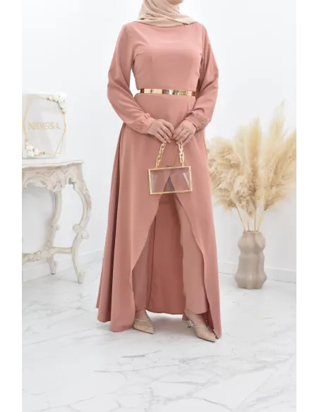 Combinaison femme modest Neyssa avec palazzo pour femme voilée chic.