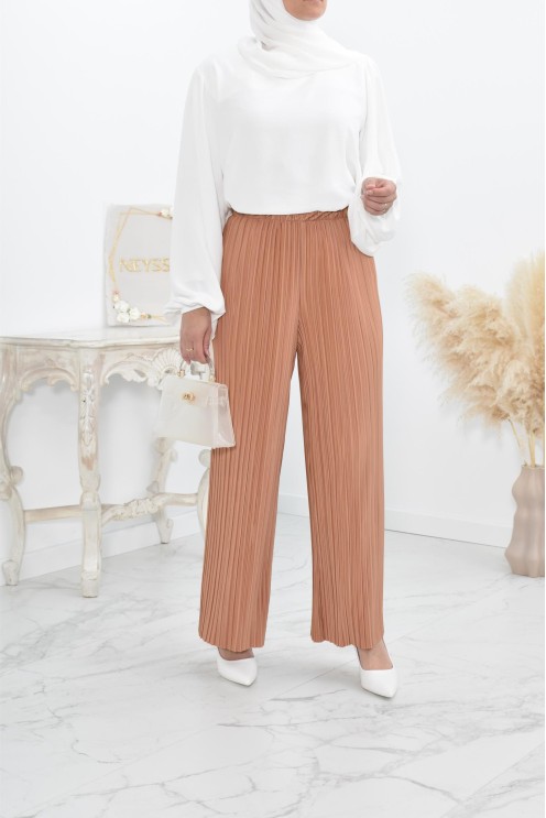 palazzo plissé tissu glossy plissé palazzo de fête cérémonie