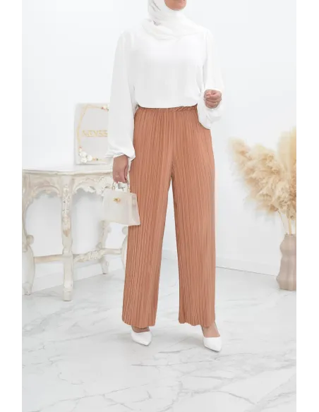 palazzo plissé tissu glossy plissé palazzo de fête cérémonie