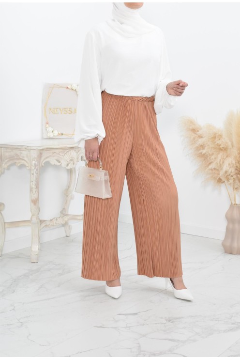 palazzo plissé tissu glossy plissé palazzo de fête cérémonie