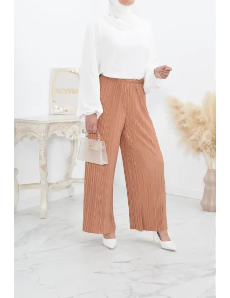 palazzo plissé tissu glossy plissé palazzo de fête cérémonie