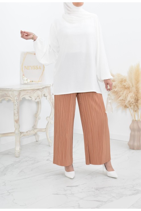 palazzo plissé tissu glossy plissé palazzo de fête cérémonie