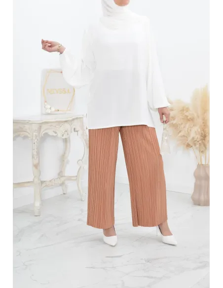 palazzo plissé tissu glossy plissé palazzo de fête cérémonie