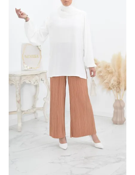 palazzo plissé tissu glossy plissé palazzo de fête cérémonie