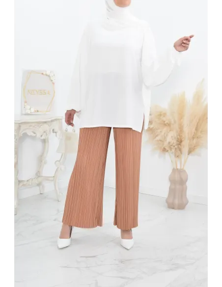 palazzo plissé tissu glossy plissé palazzo de fête cérémonie