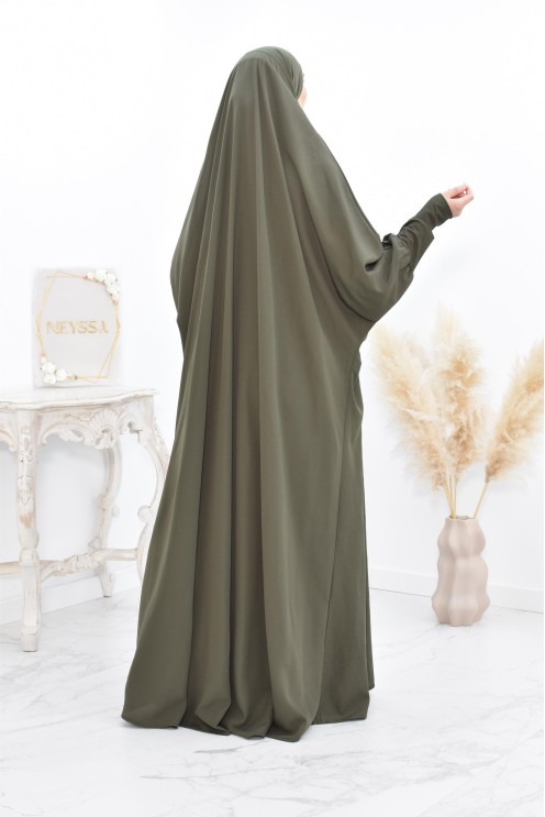 Jilbab une pièce wool peach léger fluide pas cher