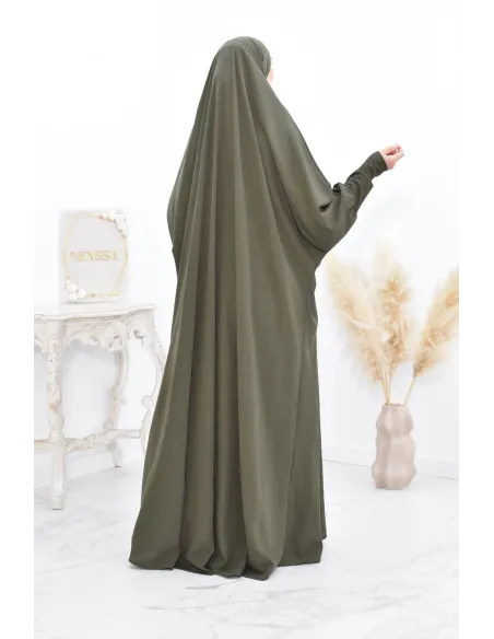 Jilbab une pièce wool peach léger fluide pas cher