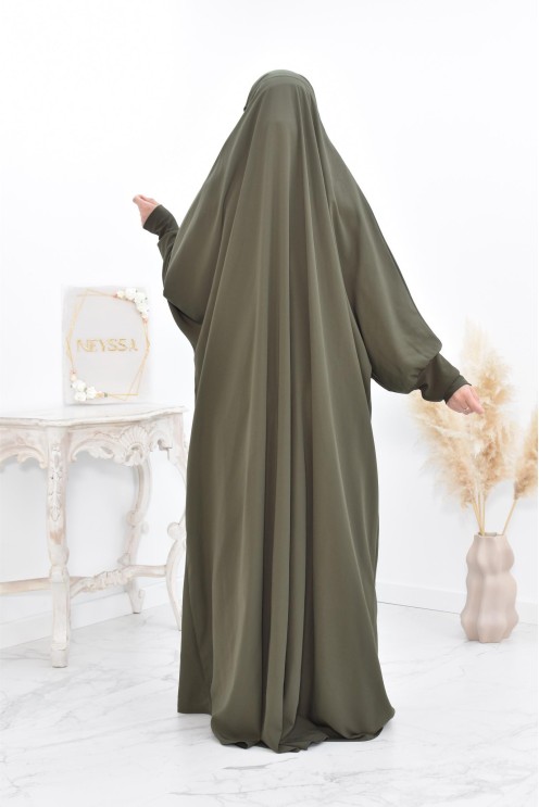 Jilbab une pièce wool peach léger fluide pas cher