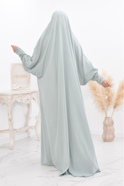 Jilbab une pièce wool peach léger fluide pas cher