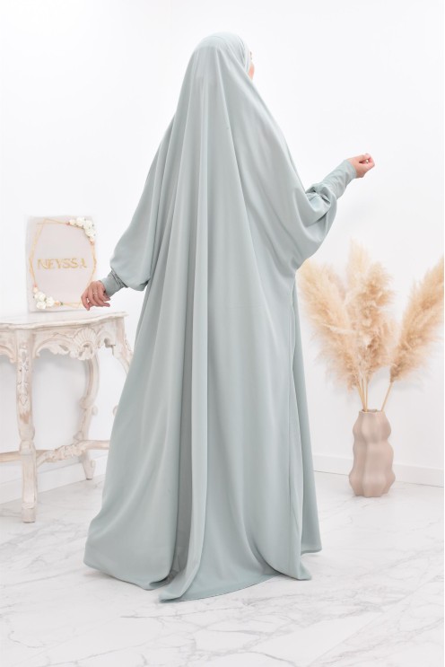 Jilbab une pièce wool peach léger fluide pas cher