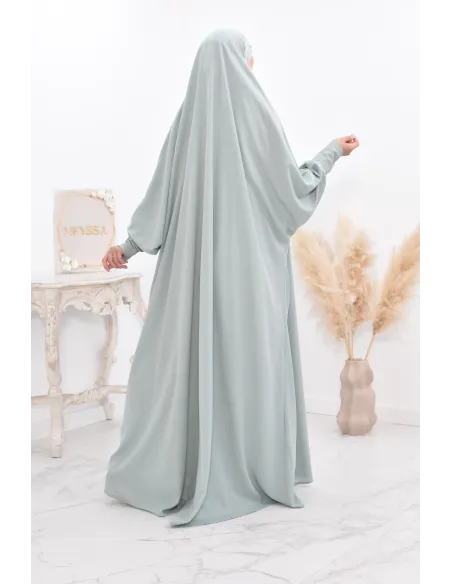 Jilbab une pièce wool peach léger fluide pas cher