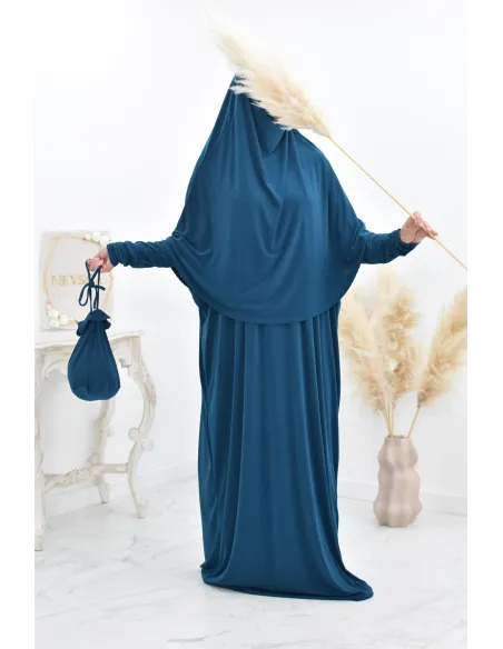 Abaya papillon ample de priere avec hijab intégré au meilleur prix